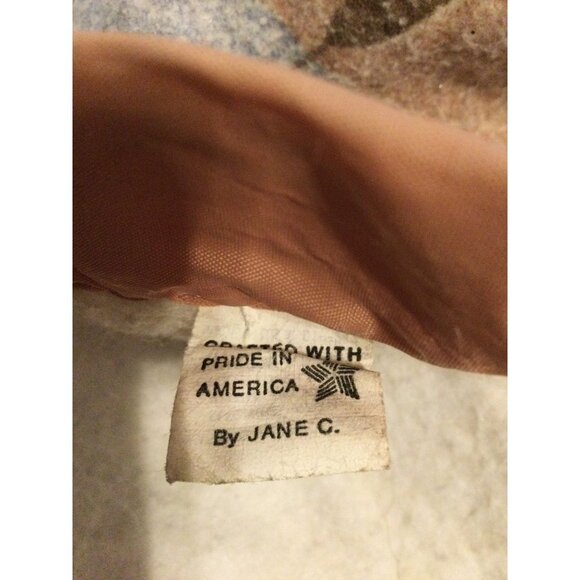 Vintage Throw Blanket Satin Edge Trim Nature Lake Pond Mountains Water Made USA - Picture 6 of 7